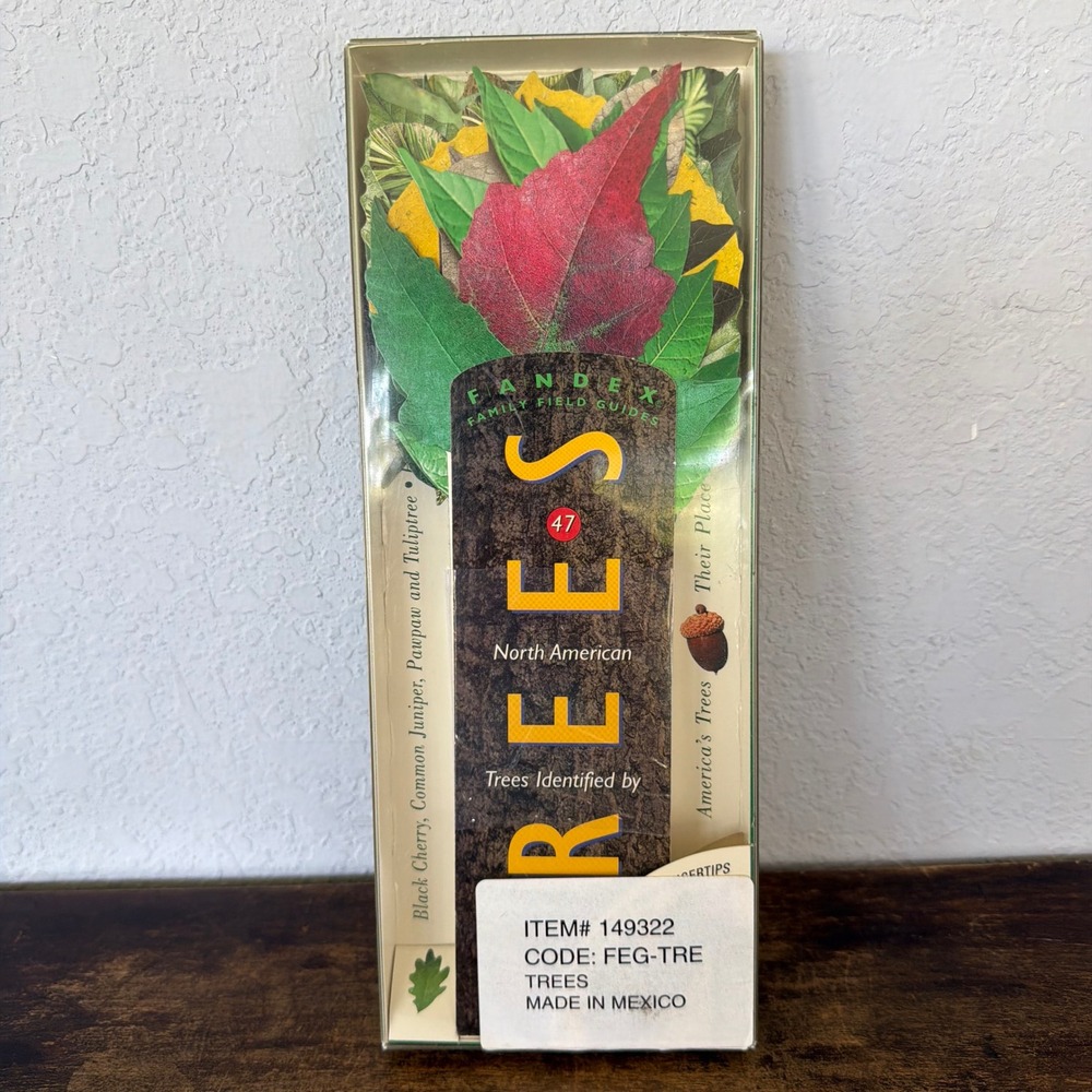 Fandex Family Field Guides 47 North American Trees Fan 10" Identification 1998 - Picture 1 of 3